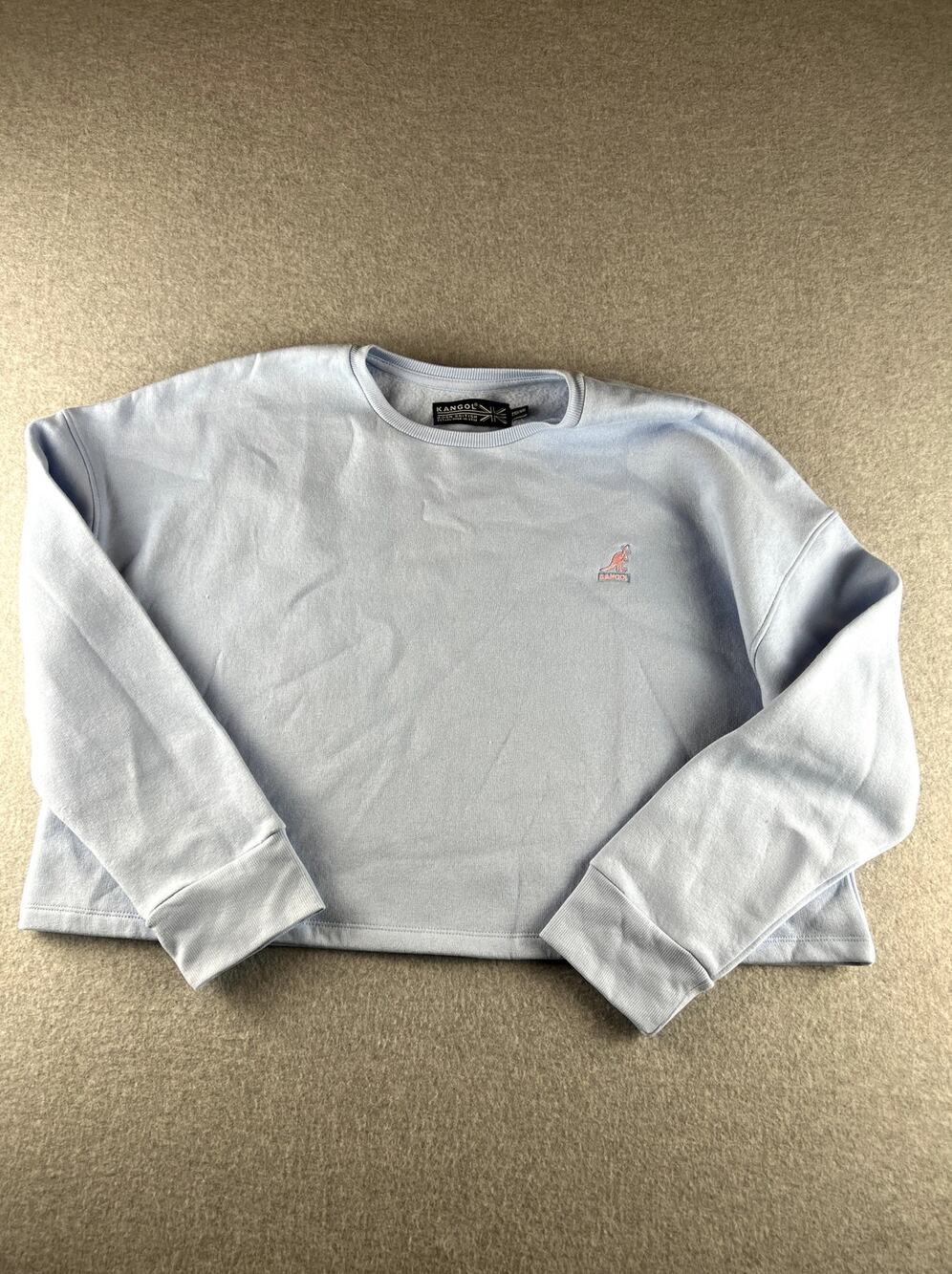 Kangol cropped light blue sweatshirt size XXL